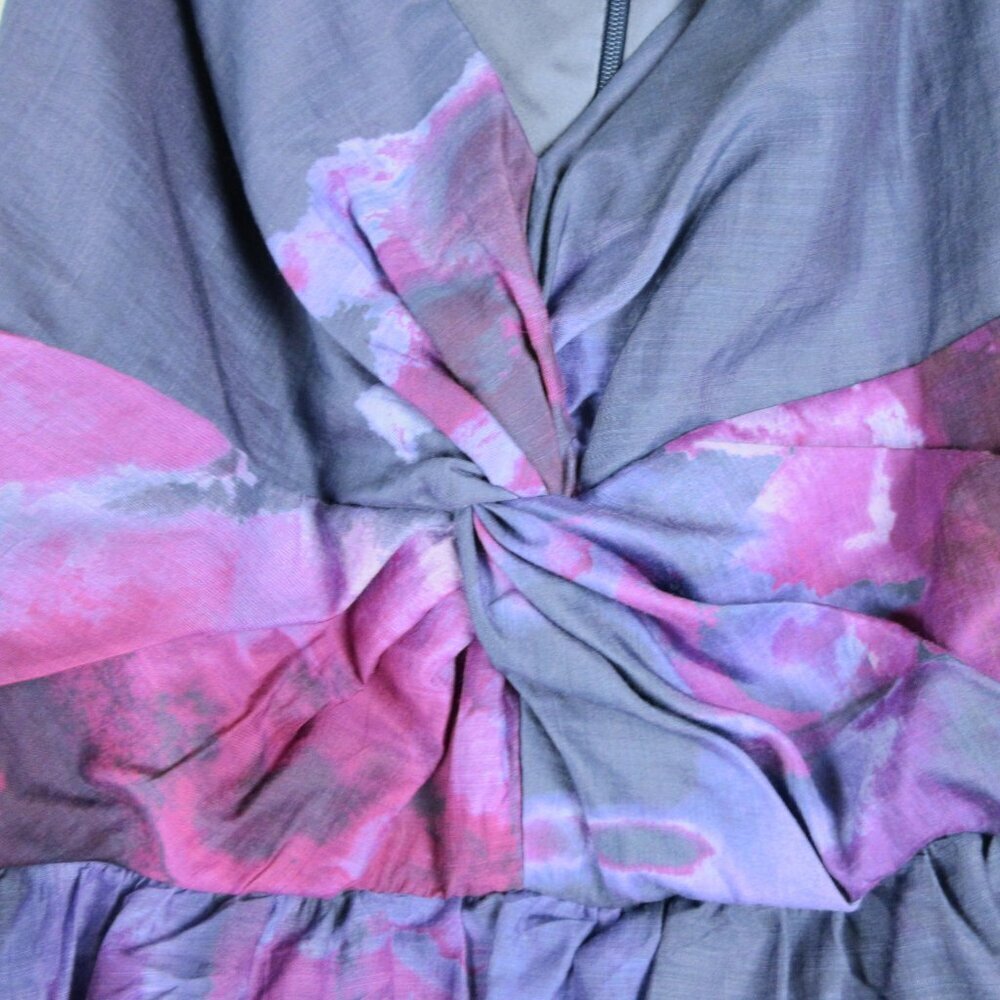 Lela Rose NWT Purple Watercolor Cocktail Dress Size 2 - Picture 2 of 14